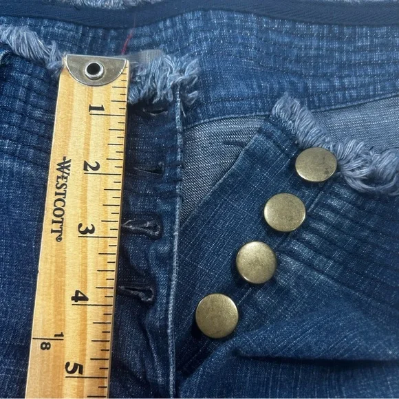 5/48 jeans flares blue with black lace womens size 8 blue boho festival concert - Picture 13 of 16